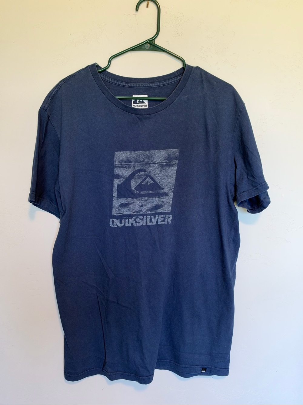 Quiksilver Navy Blue Logo Short Sleeve Tee